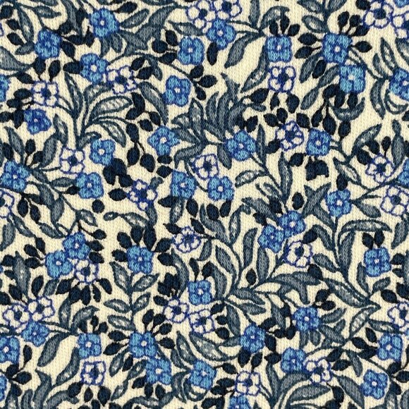 Croft & Barrow Womens Plus 4X Floral Blue Tunic Top Cotton 3/4 Sleeve Shirt - Picture 5 of 9